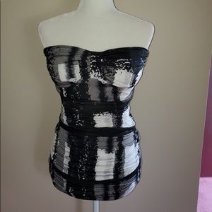 XOXO Ruched Double Lined Top